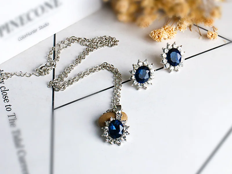 Новые серьги ожерелье наборы циркон королевская принцесса высокое качество для