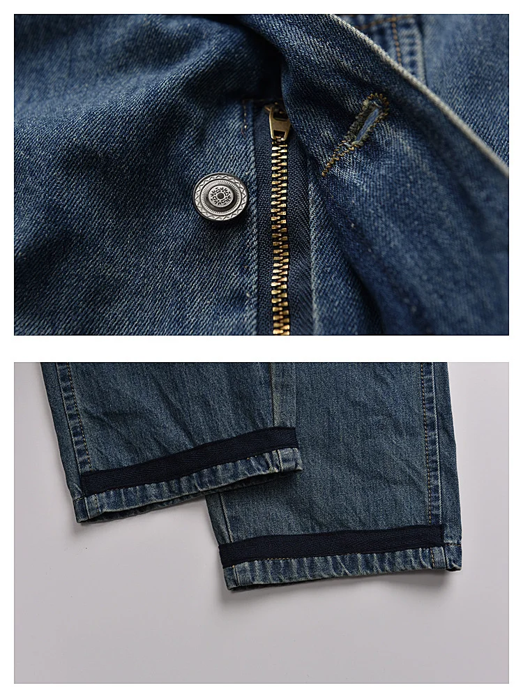 

IEFB Blue Jeans Jumpsuit Men's Fashion One Piece Cargo Pants Multi Pocket 2021 New Workwear Sleeveless Denim Overalls Big Size