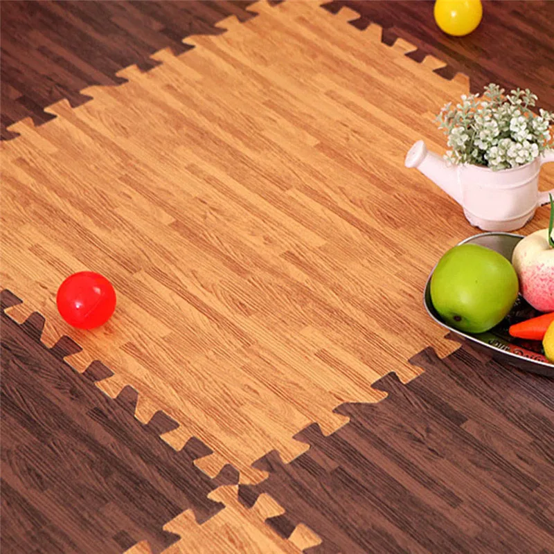 60*60 см tapete infantil детский игровой коврик из пеноматериала, имитация дерева, Напольный пазл, детский ползающий коврик, мягкий водонепроницаемый ударный детский игровой