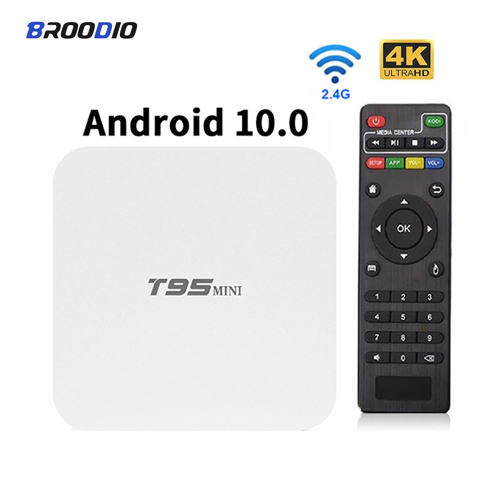 

Приставка Смарт-ТВ T95, 4K HD, Android 10,0, Wi-Fi, 2 + 2,4 ГГц