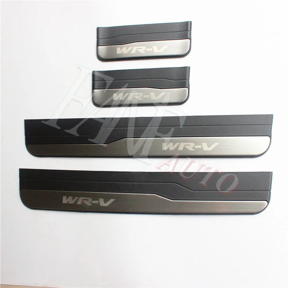 Car Styling Stainless Steel Door Sill Scuff Plate Guard Sills Protector Trim For Honda WR-V WRV 2017-2020