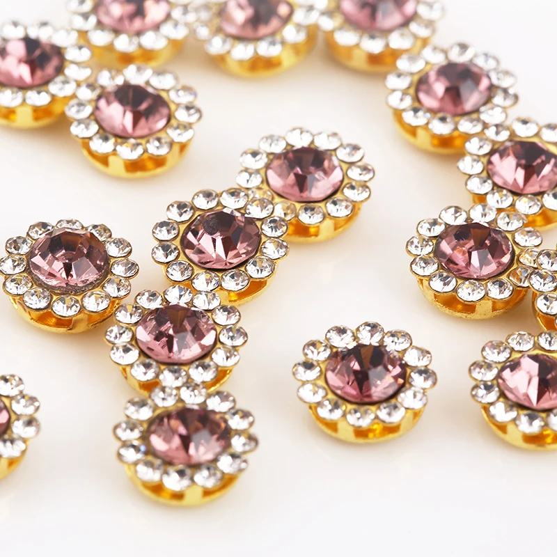 30 шт. Популярные разноцветные стразы для шитья с кристаллами круглые s стеклянные