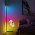 Современная светодиодная торшер с RGB-подсветкой, лампа с дистанционным управлением и теплым белым светом для чтения, офиса, кабинета, гостиной, лофта, спальни