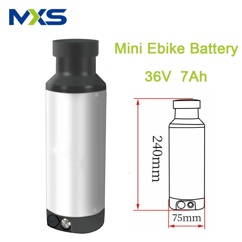 Е-байка 36В 7Ah мини бутылка для воды электрического велосипеда чехол батарея фара