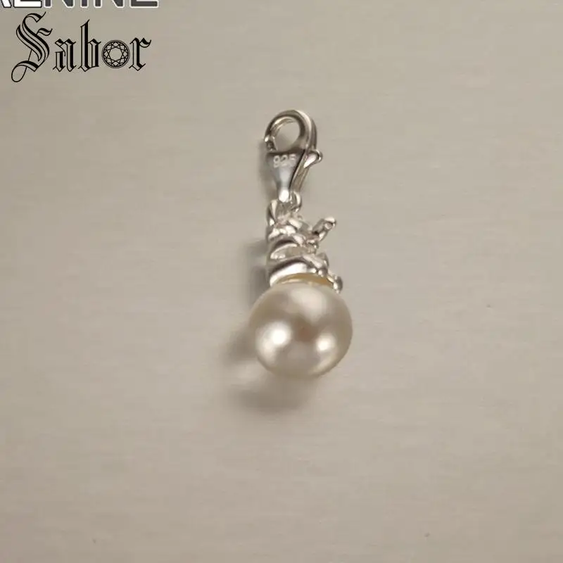 Модные красивые с серебряным покрытием слон и жемчуг Diy животных подвески