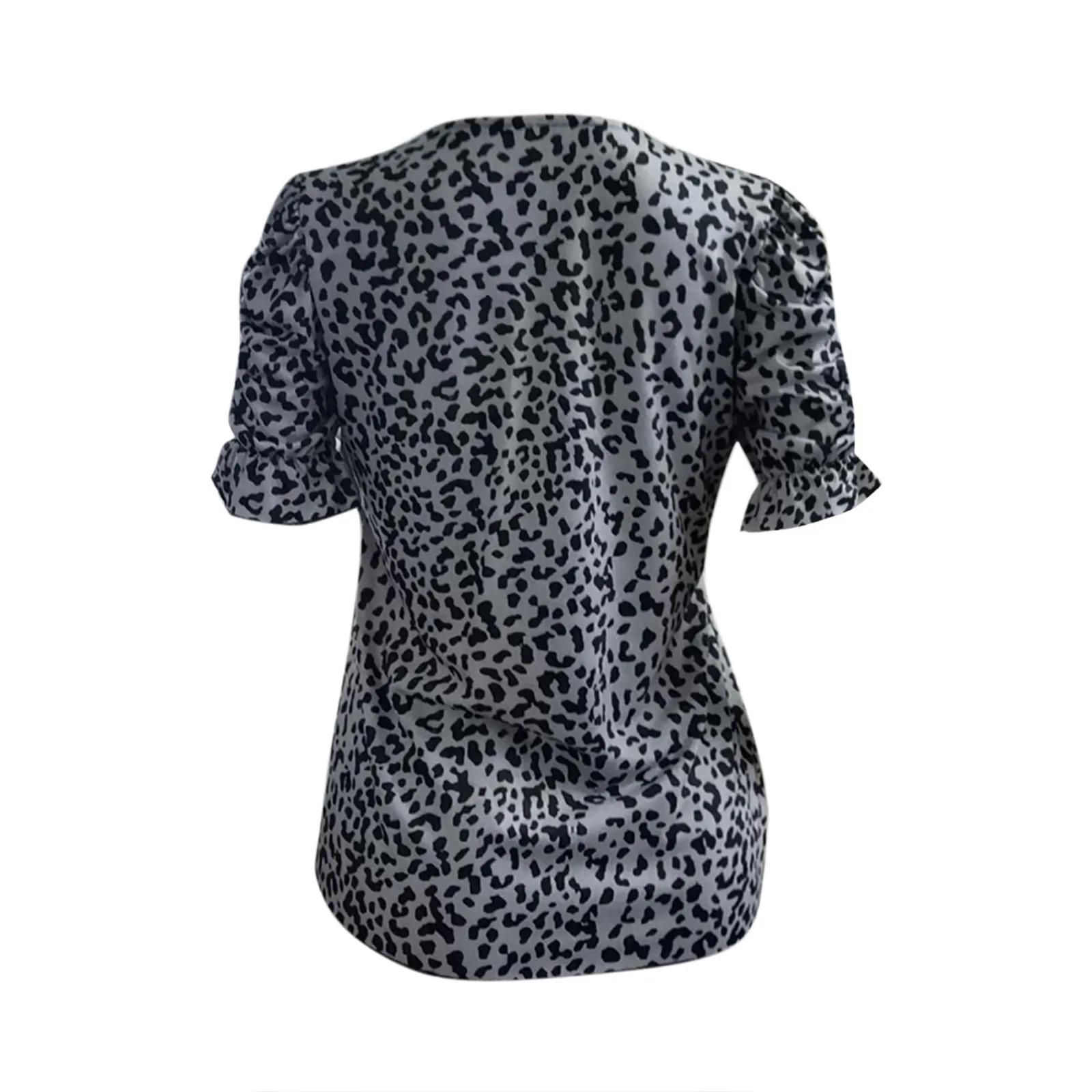 

New 2021 Shirt Women Summer Leopard Printing Blouse Short Sleeve Casual Fashion Tshirts Female Fashion Shirt Tops Blouses
