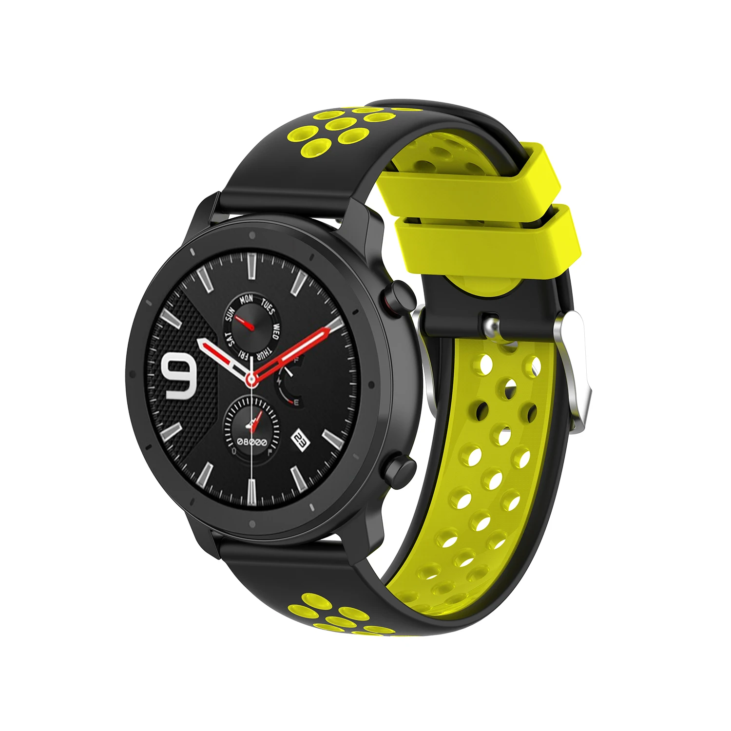 Цветной силиконовый ремешок для часов AKBNSTED 20 мм 22 мм для Xiaomi Huami Amazfit Bip Youth/GTR 42 мм 47 мм для huawei Watch GT/Magic
