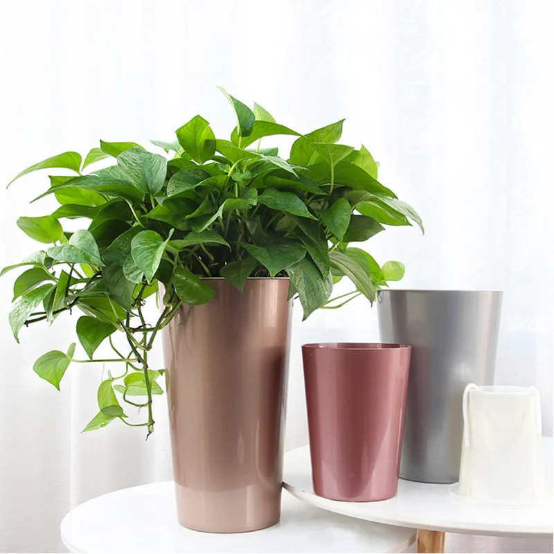 High Self Watering Planter Violet Pots Lazy Flower Pot Automatic-Watering UEJ | Дом и сад