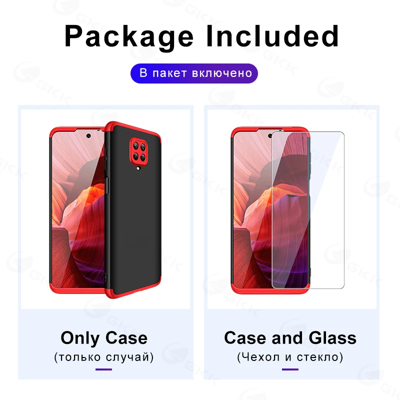 GKK Case for Xiaomi Redmi Note 5 8t 9s 10t 11 Pro Lite 360 Degree Protection Case for Xiaomi Poco F1 F2 F3 X3 NFC M3 Pro Cover