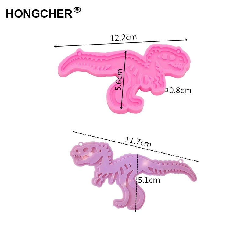 Новая форма для ключей с динозавром подвесок Гибкая силиконовая выпечки