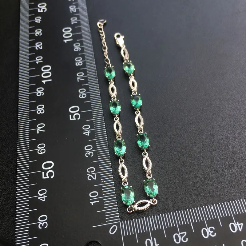 CSJ браслет с натуральным драгоценным камнем аметистом цитрином или зеленым