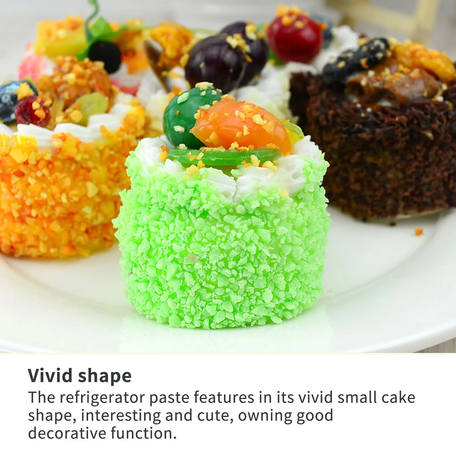 

Home Decoration Magnetic Refrigerator Paste Sticky Notes Simulation Cake Artificial Bread Sticker Model Fridge Magnet Collection