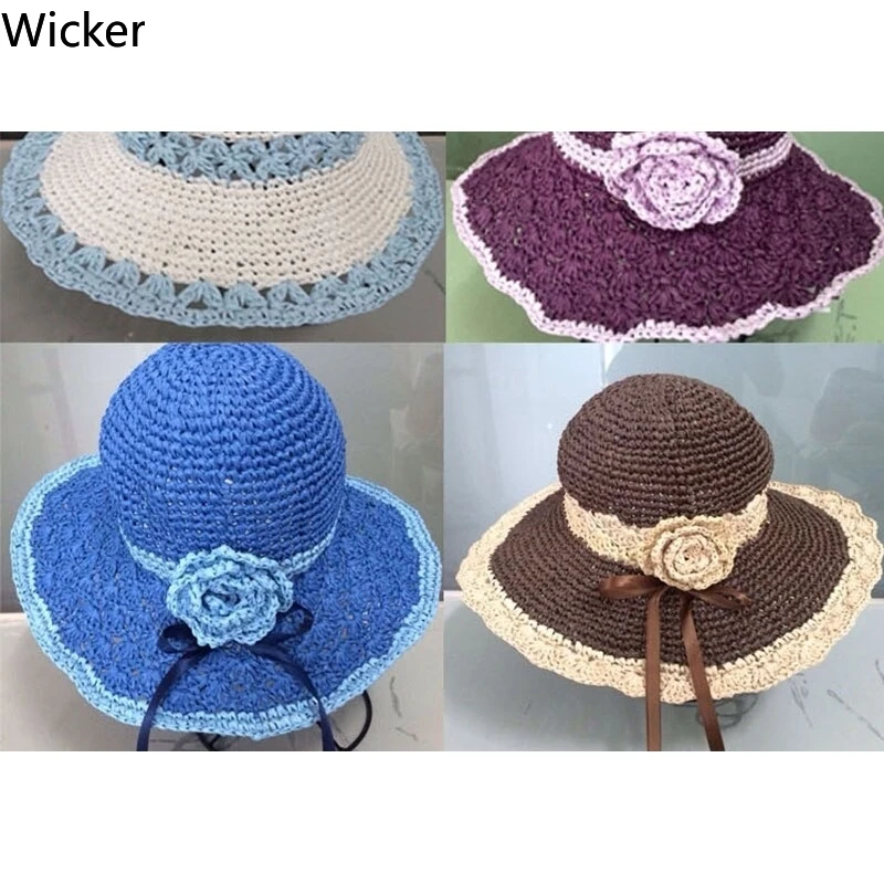 Natural Raffia Straw Yarn Cool Ventilate Hand Crocheting for Handmade Hats Bags Toys Diy Eco-friendly Knitting Thread | Дом и сад