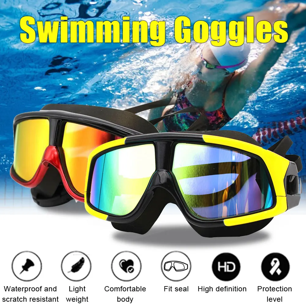 Flat light anti-fog goggles Anti-fog goggles Swimming goggles Diving goggles Adult men and women general