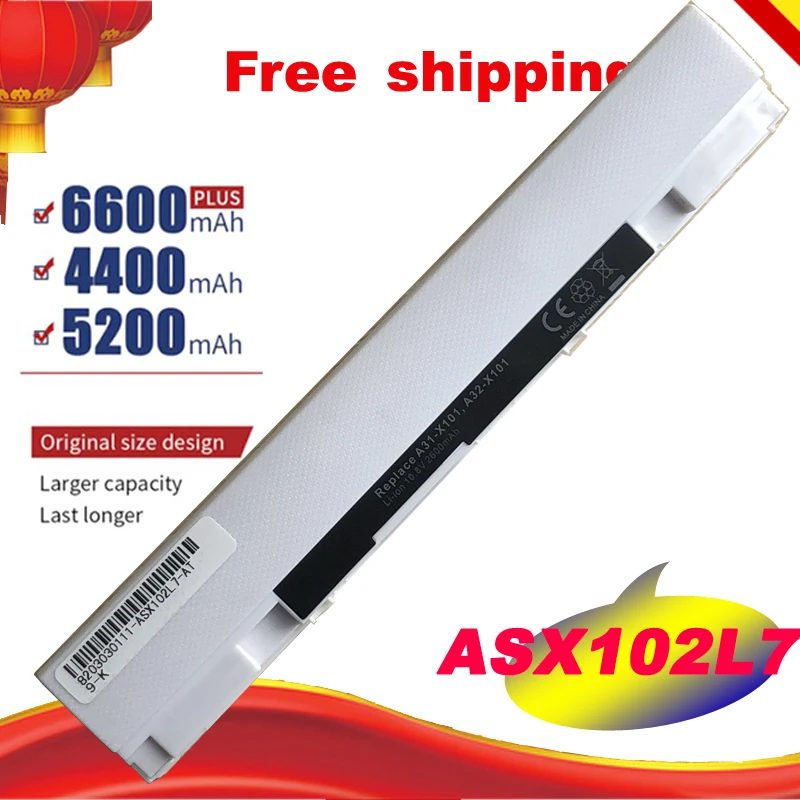 

New 3 cells laptop battery for ASUS EeePC X101C X101CH X101H X101 A31-X101 A32-X101 free shipping Free Shipping