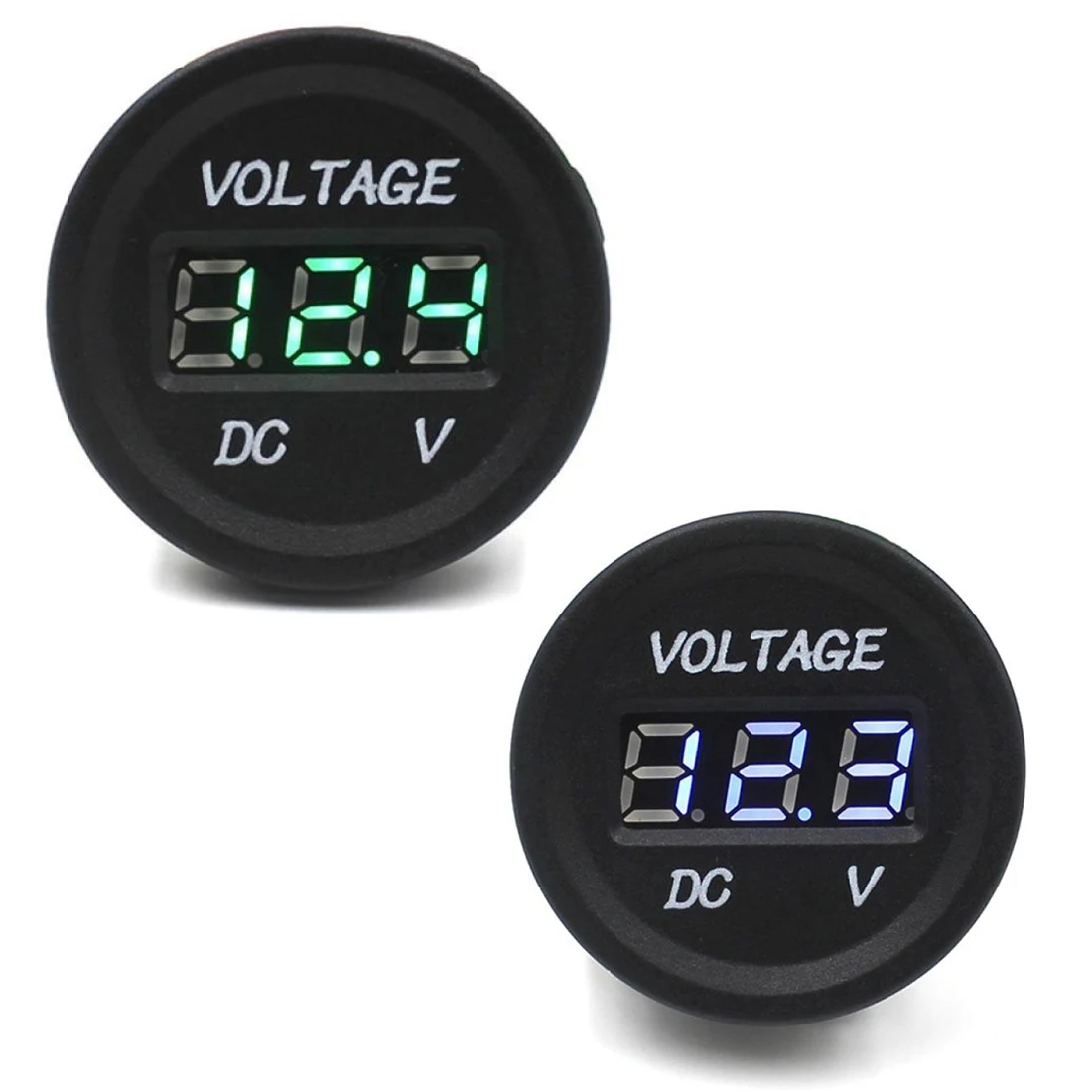

Car Motorcycle Waterproof LED Digital Display Voltmeter 12V-24V DC