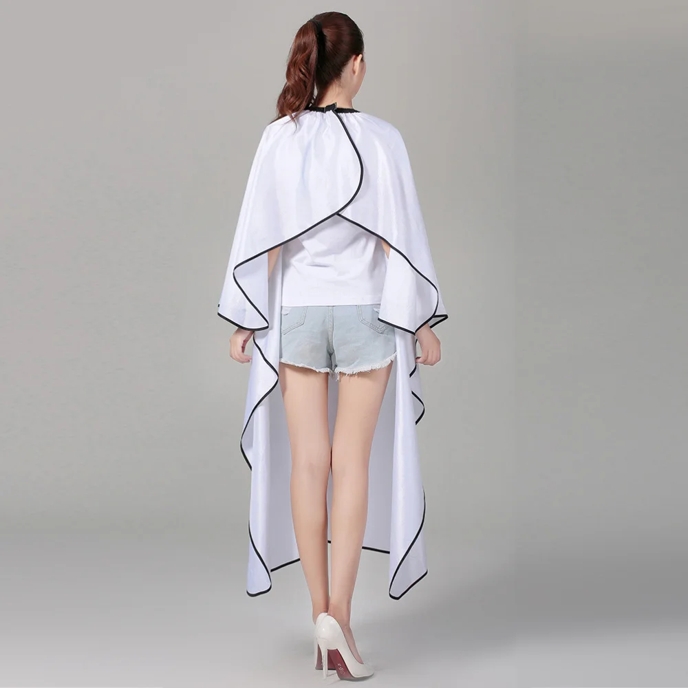 

Chic Hairdressing Cape Practical Haircut Cape Hair Cutting Cloak Haircut Gown for Barber Shop (White, Pattern)