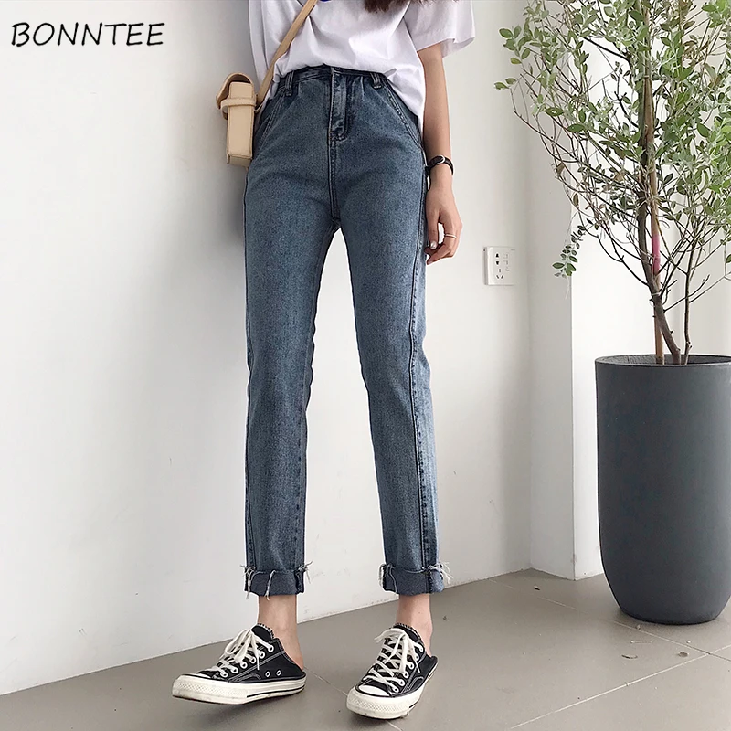 Джинсы женские весенне летние модные Элегантные Простые универсальные уличные