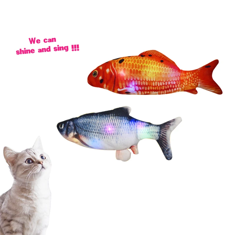 Интерактивная рыбка для кошек игрушка с USB-зарядкой компактный электрический