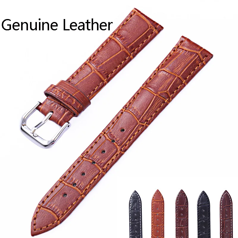 LMCroco Коричневый мужской ремень из натуральной кожи со стальной пряжкой браслет