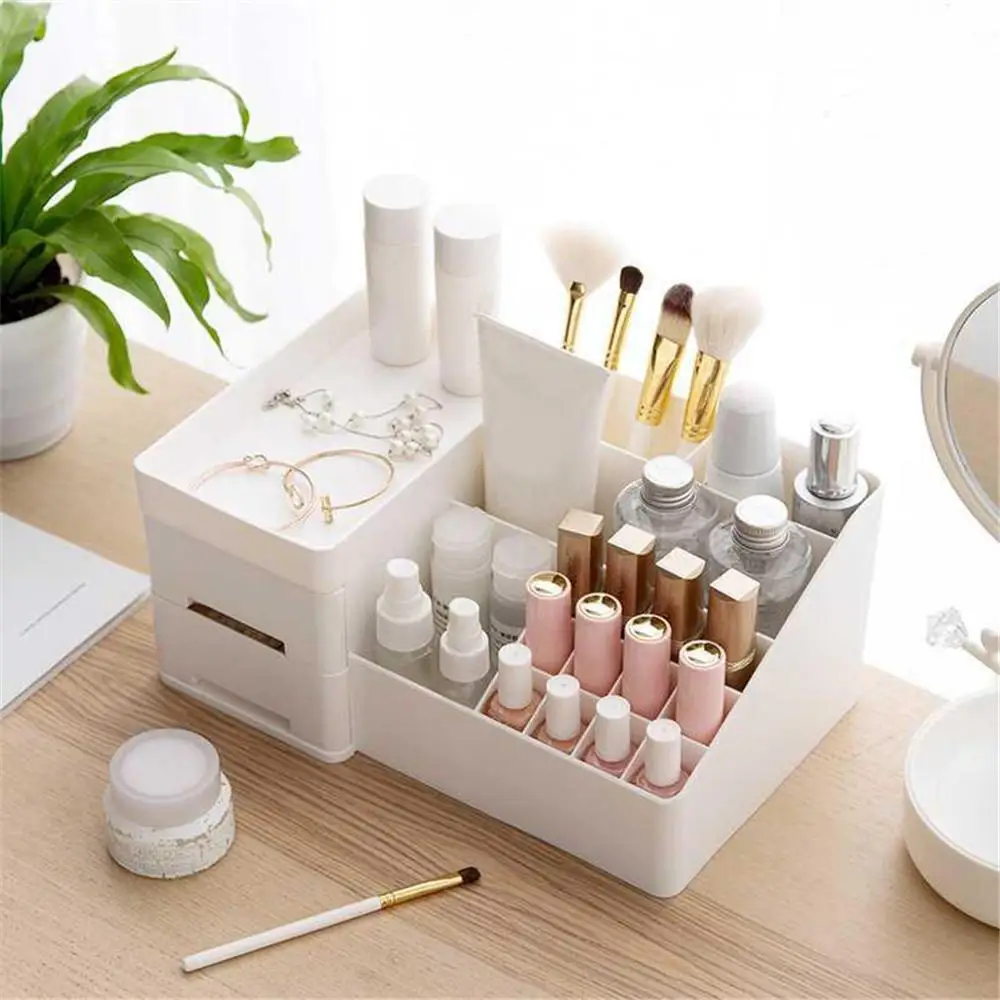 Органайзер для макияжа экономия места хранения косметики на столе акриловый