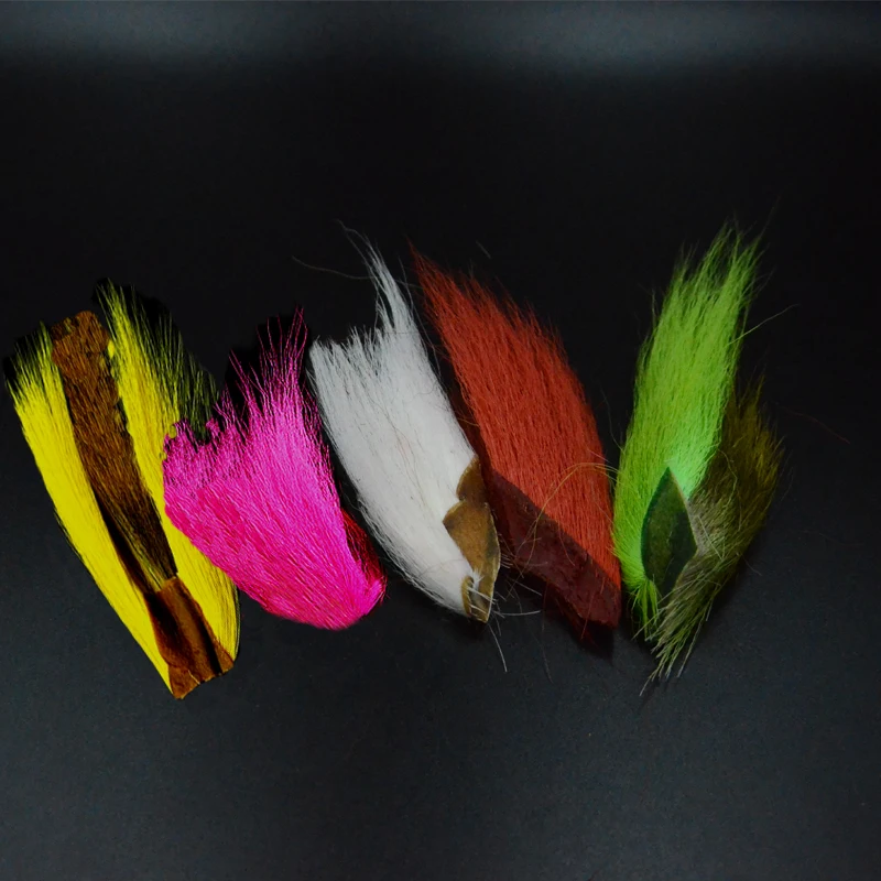 Созерцатель 5 цветов bucktail jig fly fishing стримеры связывающий материал окрашенные волосы оленя для обманщиков классический мухобойка перо