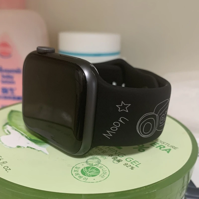 

Sport Band for apple watch strap 44mm 40mm 38mm 42mm Printed silicone Belt Bracelet Iwatch series 3 4 5 SE 6