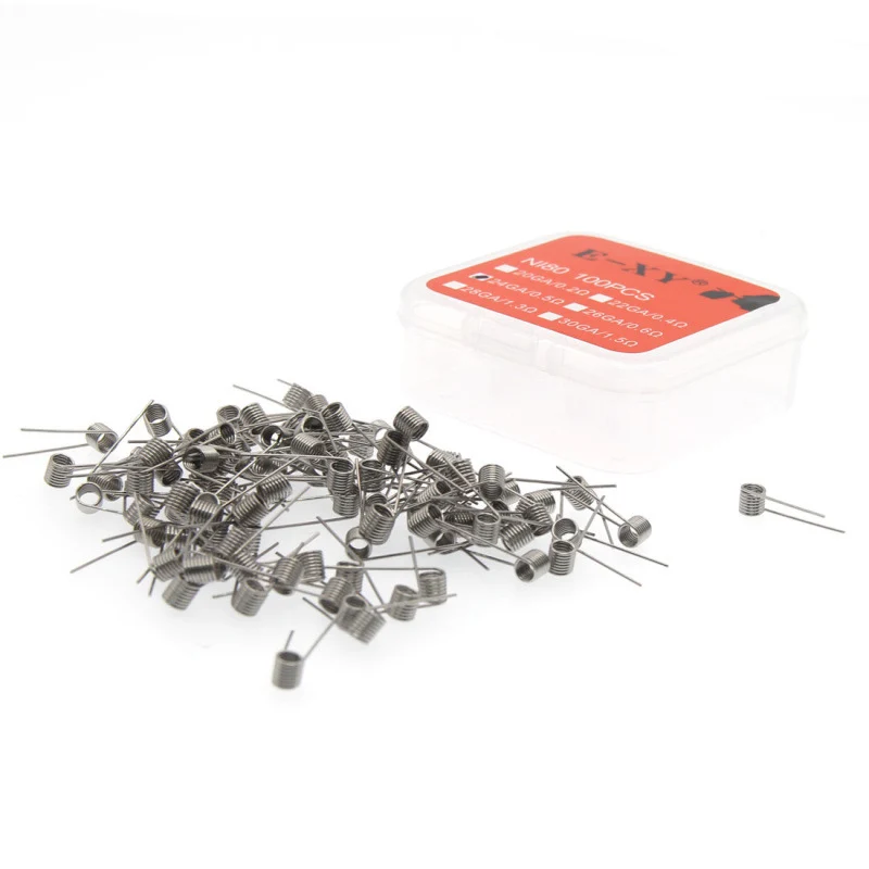 100 шт Ni80 скрученные плавленые спирали для улья Клэптона готовые намотки Alien Mix Quad