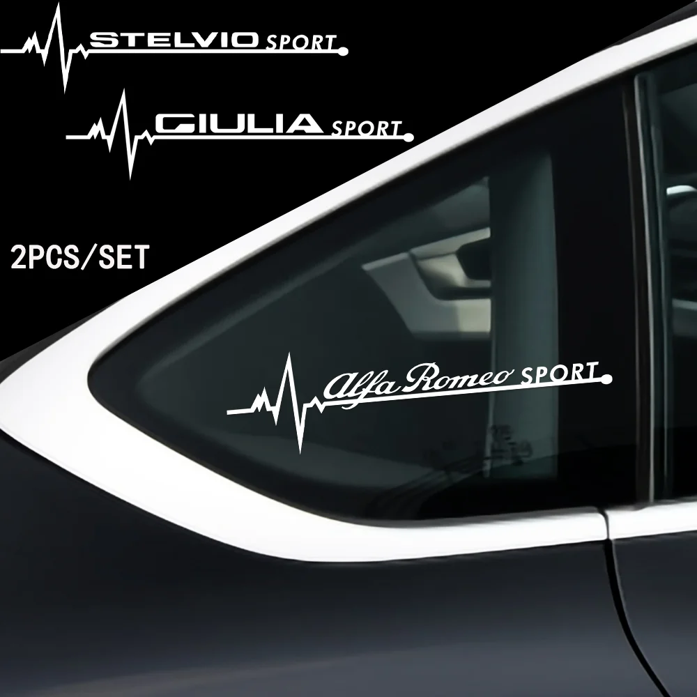 

2pcs Car Sticker Reflective Car window Sticker for alfa romeo Giulia Stelvio MiTo 147 159 166 GT 4C TZ3 Sportiva accessories