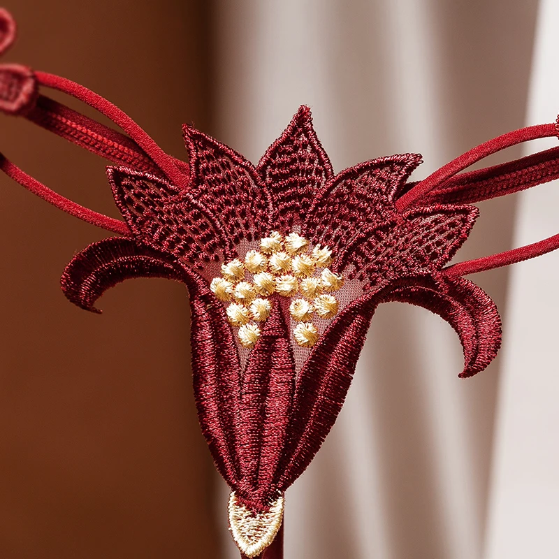 Женские сексуальные стринги с вышивкой женские G-стринги цветами Модные