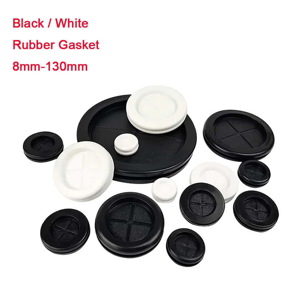 

Black/White ROHS Rubber Gasket Electrical Cabinets Hole Plu Cable Blanking Blind Rubber Grommets Gasket Double-sided 8mm-130mm