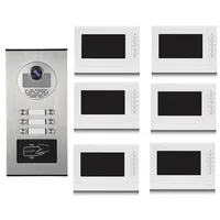 Apartments Video Doorbe ID lRFID Keyfob 6 Monitor  Multi Apartment Building Ring Camera Doorbell  7 Inch