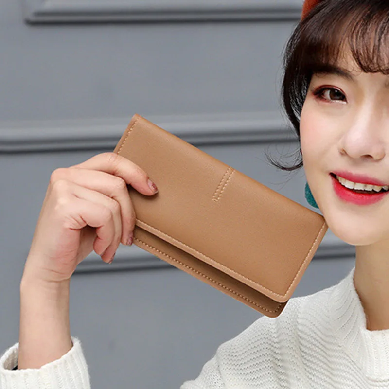 

New Popular Simplicity Ultrathin Female handbag card wallet Mobile phone bag for gift lover