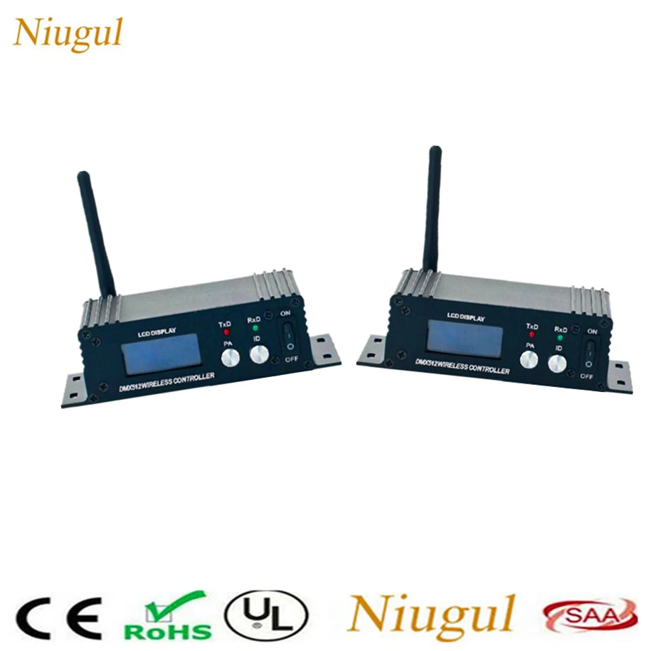 2pcs 400M Effective Range Dmx512 Wireless Receiver Transmitter DMX LED Lighting Controller Transmitter & Receiver 2in1 Repeater