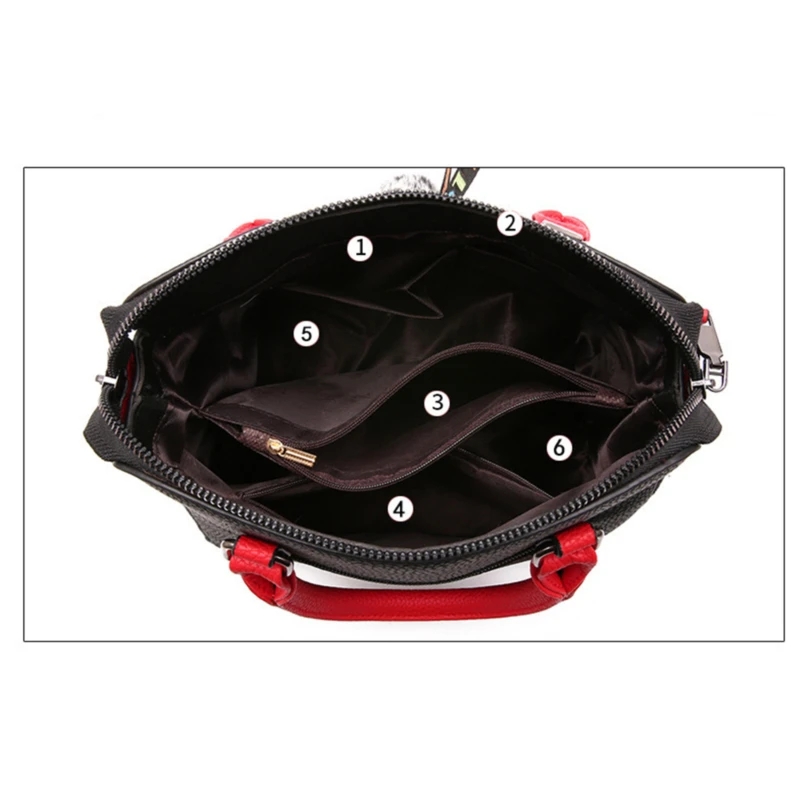 

New Fashion Litchi Pattern Women Handbag Leather Messenger Bags Shoulder Bag Fall Winter Ladies Crossbody Package Hot Sale