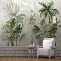xuesu hd hand painted tropical rainforest landscape marble pattern background wall painting custom wallpaper photo wall