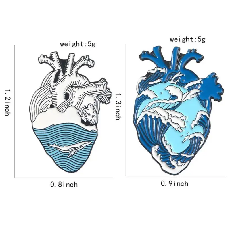 Новинка эмалированная булавка орган в форме сердца звездное сердце храбрости