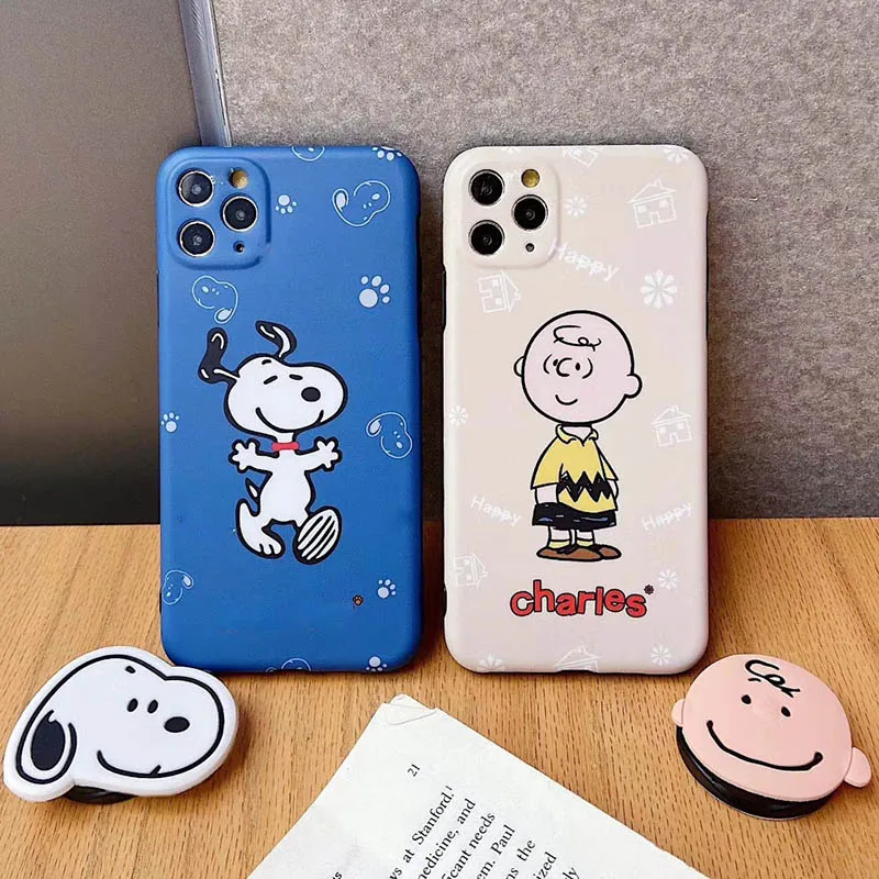 Чехол для телефона с мультяшным рисунком Charlie Brown Dog iphone 7 8 Plus мягкая складная