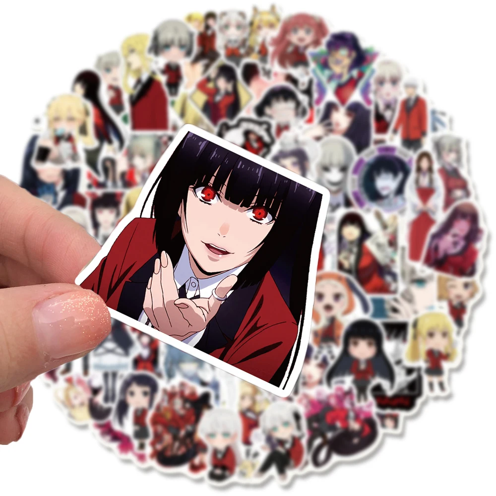 Аниме наклейки Kakegurui 100 шт. водонепроницаемый стикер с граффити для ноутбука
