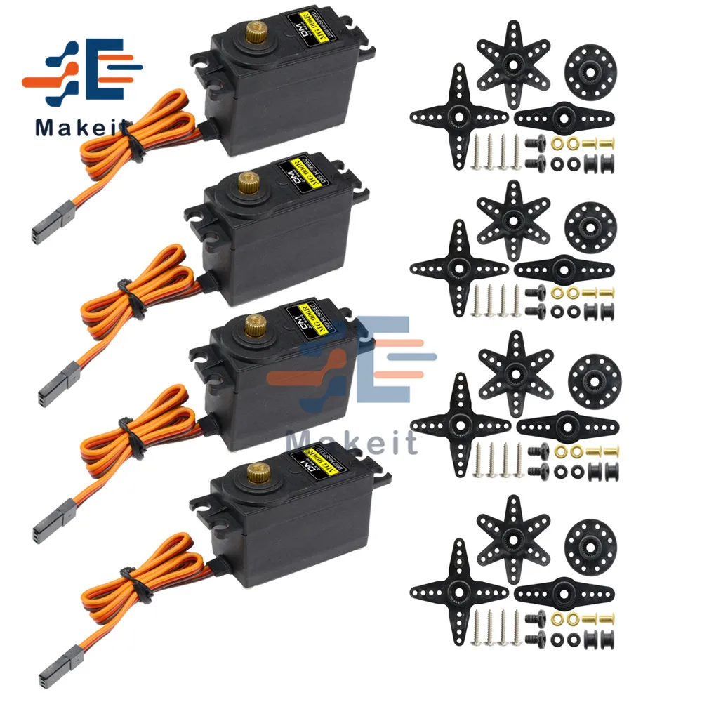 4 шт mg996r металлические шестерни