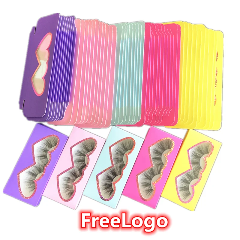 

Yellow special window Lash Boxes Packaging Wholesale 5D mink lash Paper Box Various Color Empty Eyelashes Boxes Vendor makeup