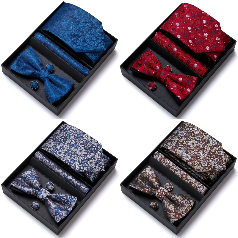 

Прямая поставка, 65 цветов, галстук, носовой платок, карманные квадраты, набор запонок, галстук, коробка для галстука, мужской стиль, официаль...