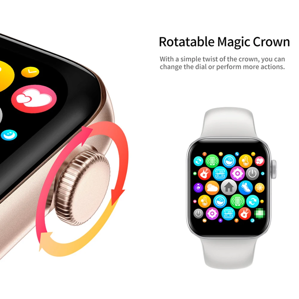 Iwo15 мужские и женские Смарт часы серии 5 40 мм для apple android монитор артериального