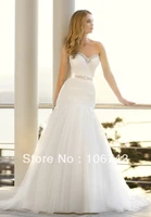 free shipping customized 2017 new style sexy bride wedding custom size crystal sashes white mermaid maxi long wedding dress