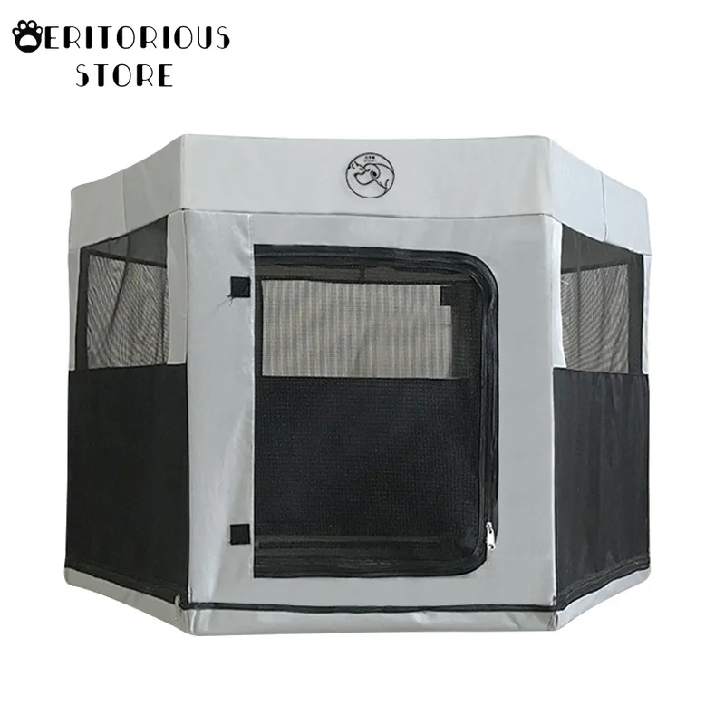 Переносная складная палатка для домашних питомцев домик собак восьмиугольная