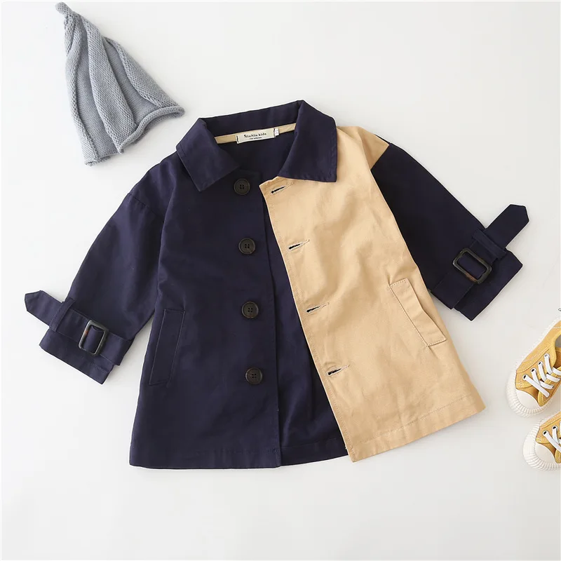 2019 Новое Осеннее Детское пальто для девочек длинная куртка с секциями