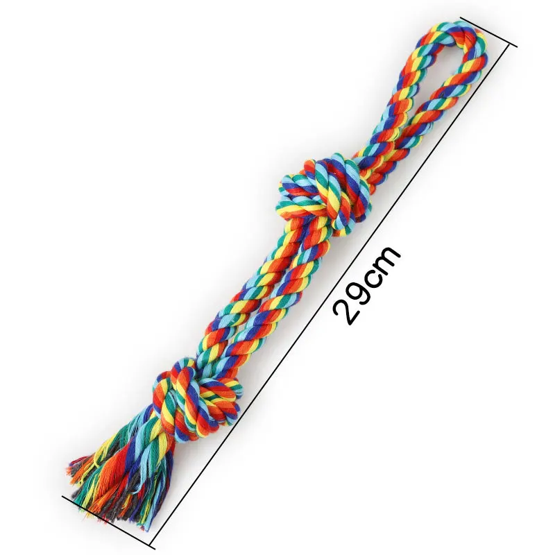 1 набор (4 шт.) веревка для собак игрушка жевательная хлопковая узел мяч шлифовка