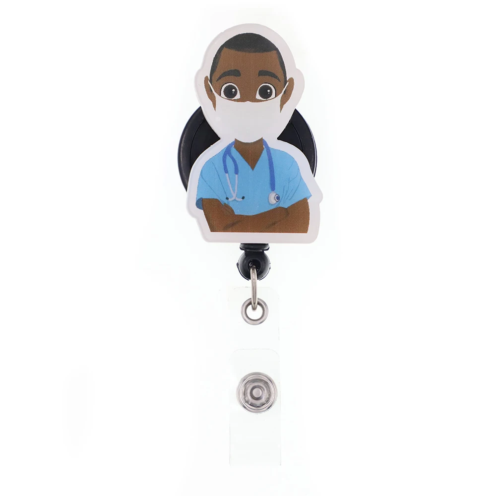 

30pcs/lot New Style Plastic Doctor/Nursing Retractable Id Badge Holder Reel