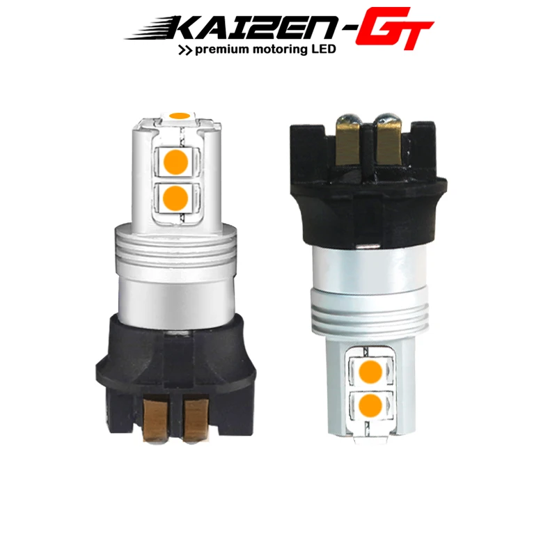 2 шт. без гипер вспышки янтарно желтый 10 SMD PW24W PWY24W Canbus светодиодные лампочки для Audi