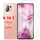 Закаленное стекло 4 в 1 для Xiaomi Mi 11 Lite 5G NE, защитная пленка для экрана Xiomi Mi 11T Pro 11tpro 11 lite, защитное стекло